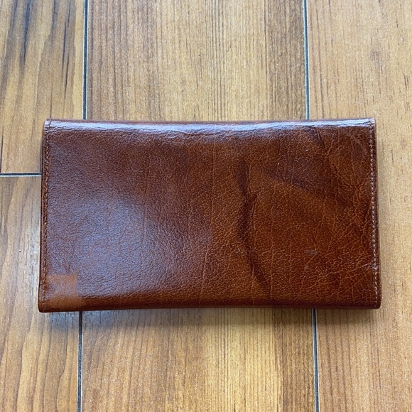 Genuine Leather Vintage Renwick Tri-Fold Wallet cheque book - Picture 2 of 11